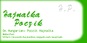 hajnalka poczik business card
